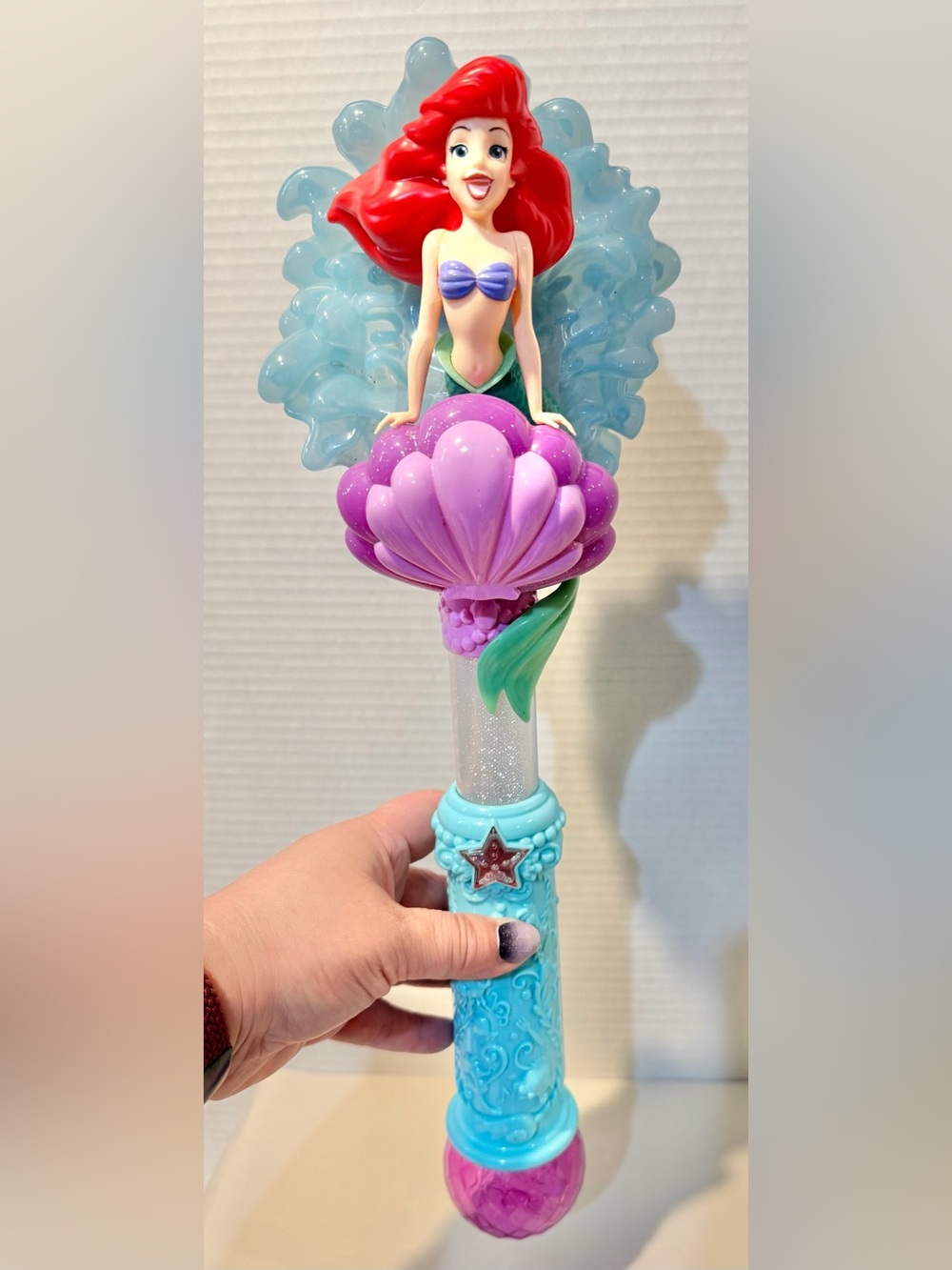 Disney Parks Ariel Musical & Lights Bubble Wand ⭐️⭐️EUC⭐️⭐️ TESTED